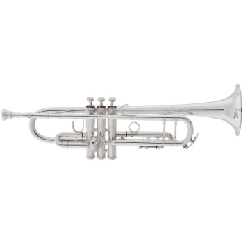 King - 2055S Silver Flair Series Bb Trumpet w/ 1st Valve Slide and Thumb Saddle